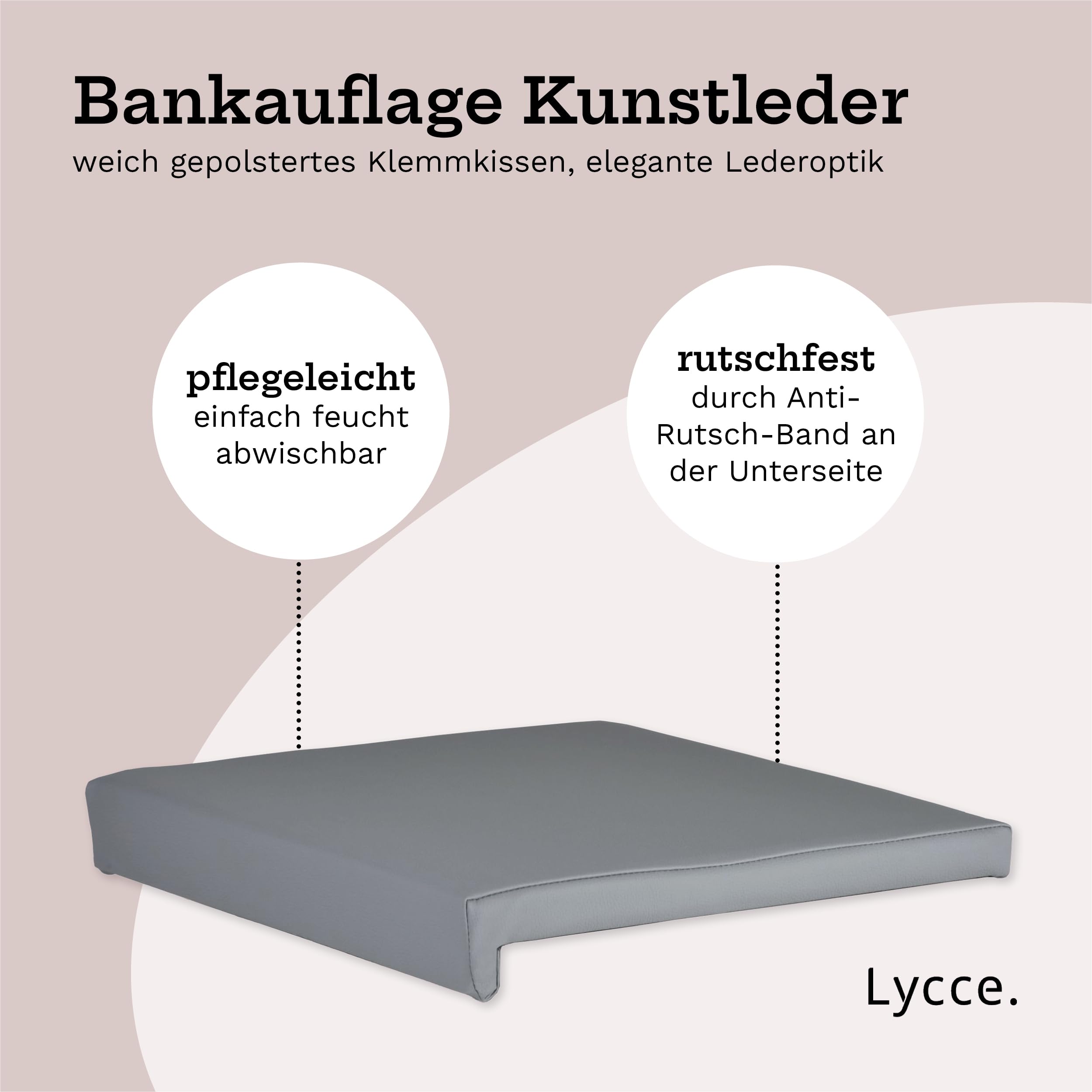 animal-design-lycce-klemmkissen-sitzbankkissen-leiste-kunstleder-grau image 2