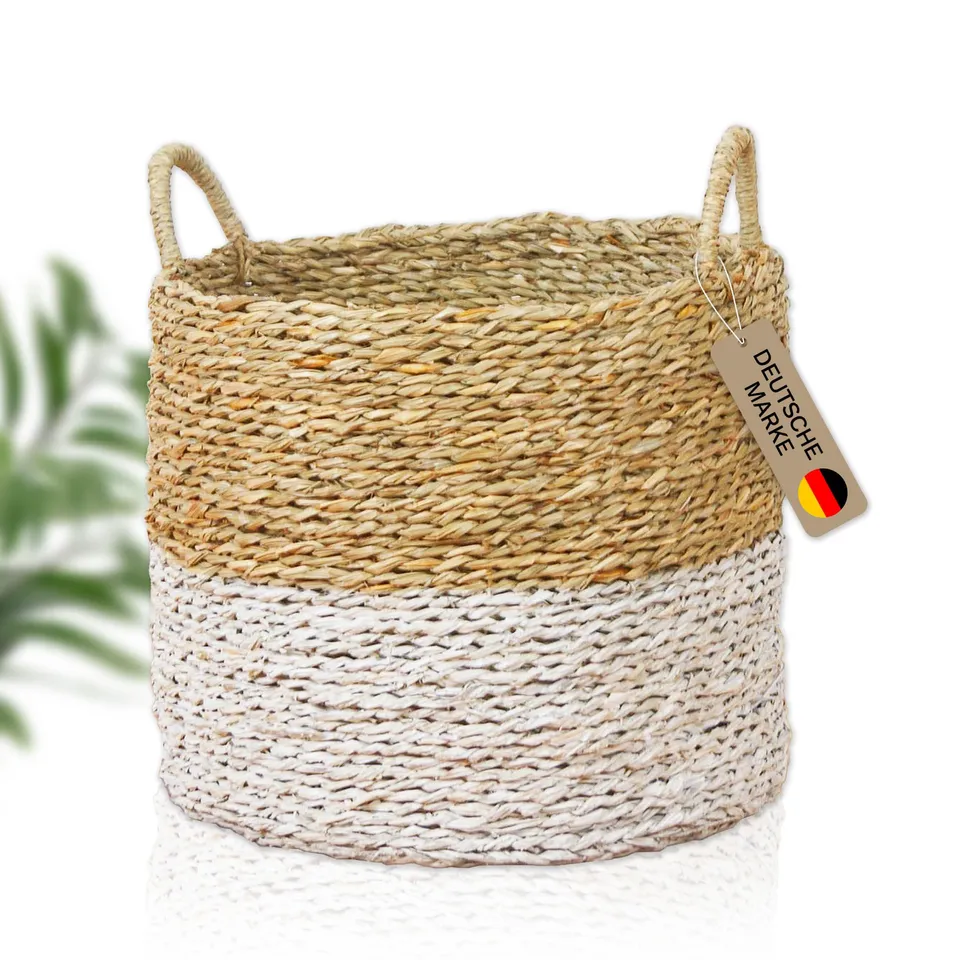 lycce-w-schekorb-mit-henkel-seegras-beige-wei-gr-1-36-x-h-30-cm-ca-30-l image 1