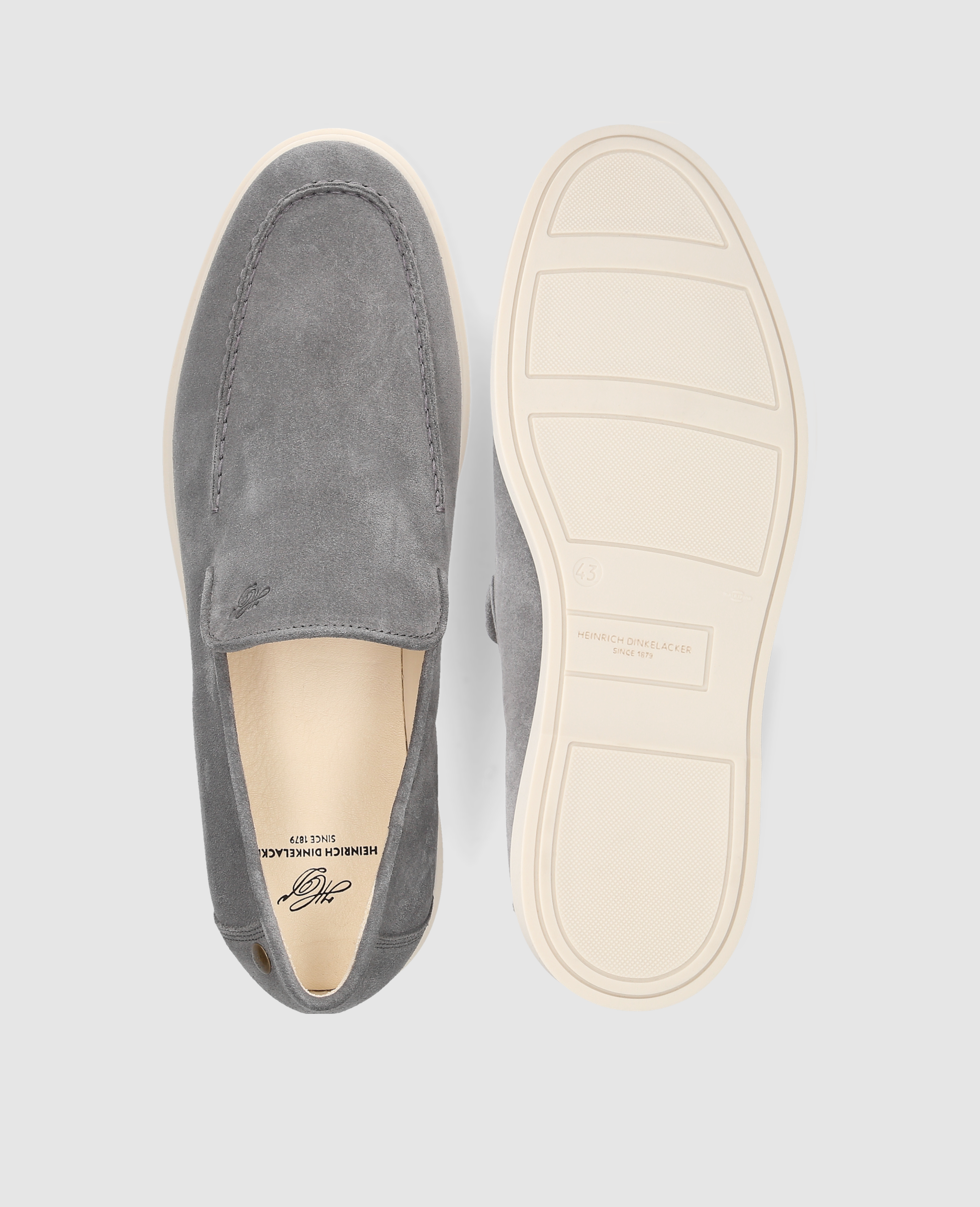 dinkelacker-genua-plain-v-loafer-grau-velours image 8