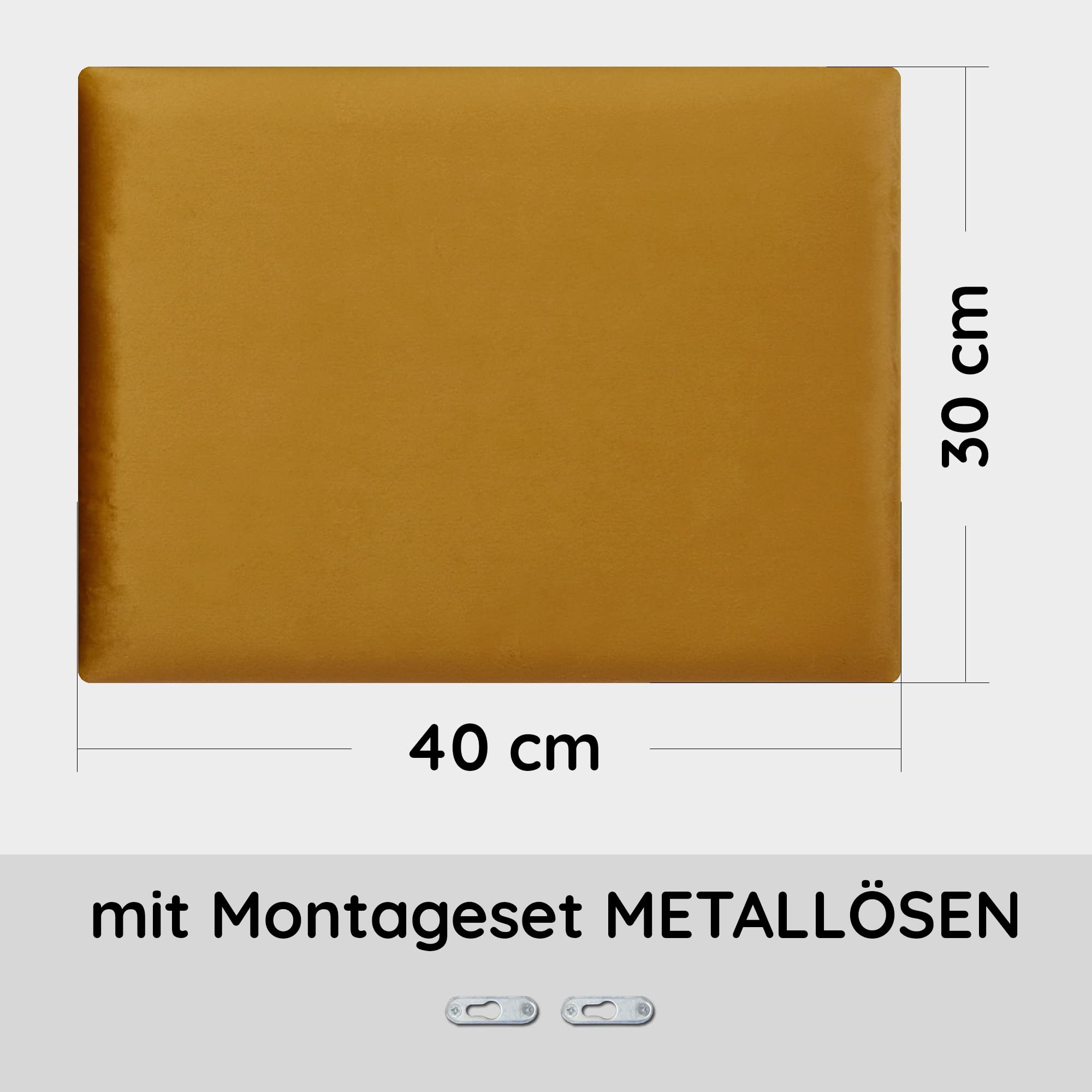 lycce-wandpaneele-wandpolster-samt-senf-mit-metall-zubeh-r image 3