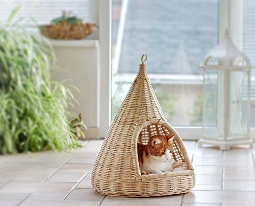 lycce-katzenh-hle-rattan-h-ngekorb-mit-kissen-45x45x55-cm image 2