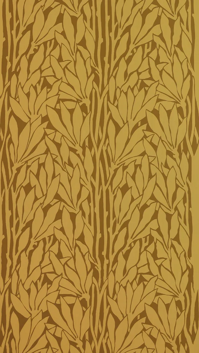 hembus-tapete-162-b-bl-tter-papiertapete-ocker image 1