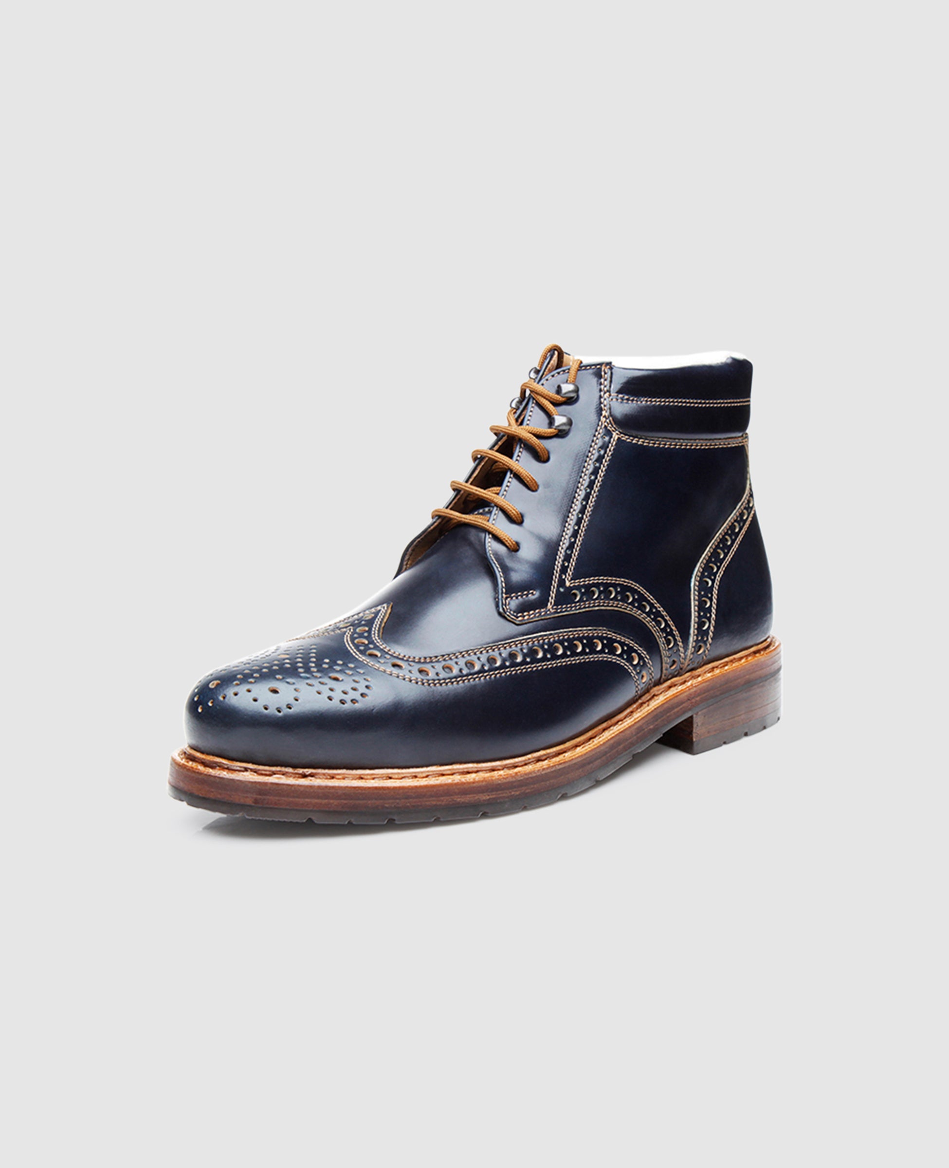 dinkelacker-buda-full-brogue-c-boot-navy-shell-cordovan image 2