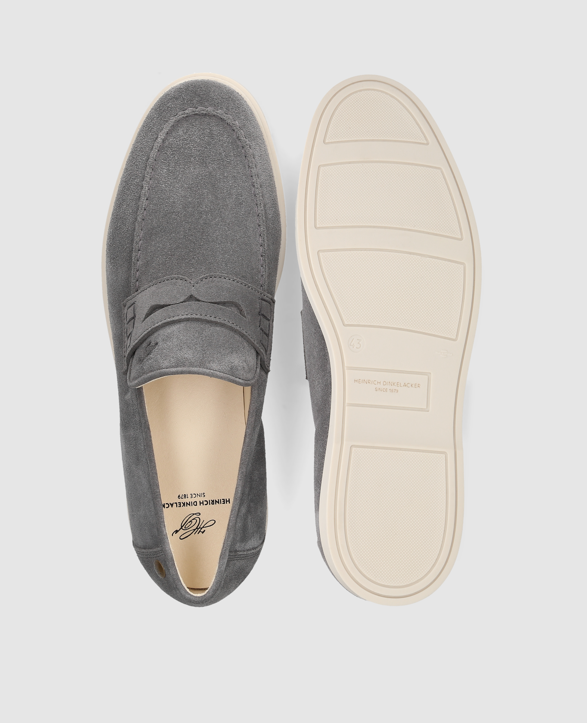 dinkelacker-genua-penny-loafer-v-grau-kalbsvelours image 8