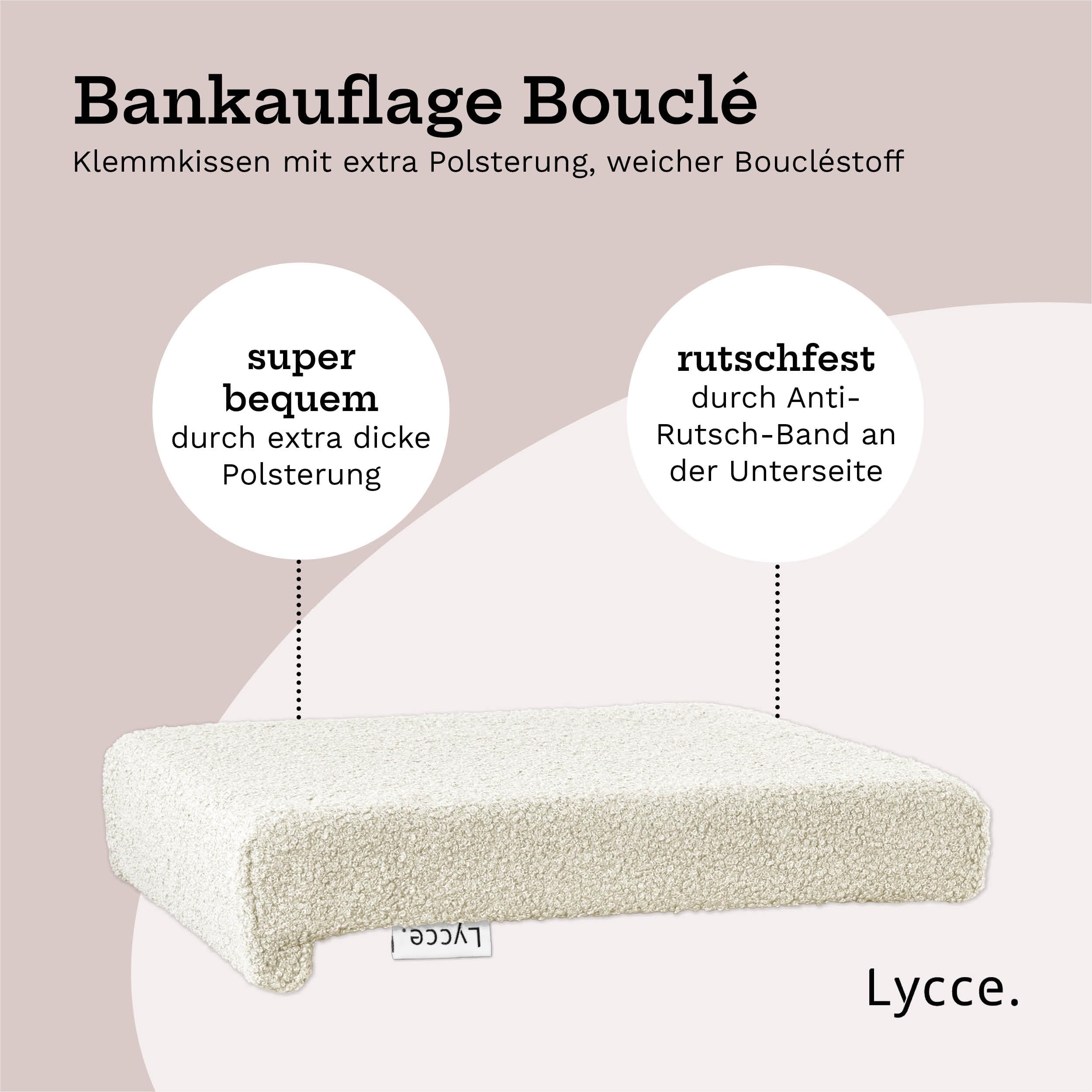 lycce-klemmkissen-bankauflage-boucl-beige-gepolstert image 2