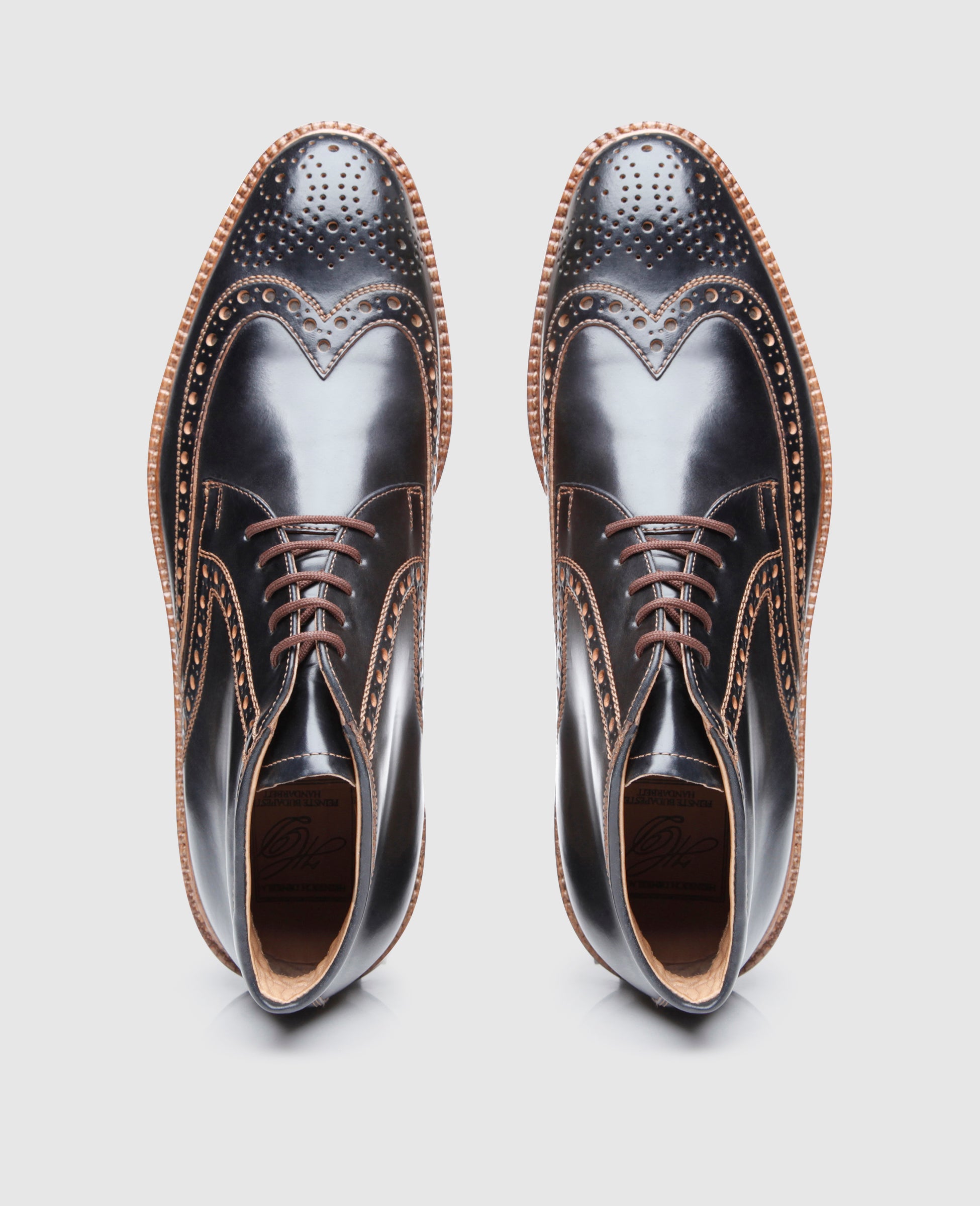 dinkelacker-luzern-full-brogue-derby-boot-schwarz-cordovan image 8