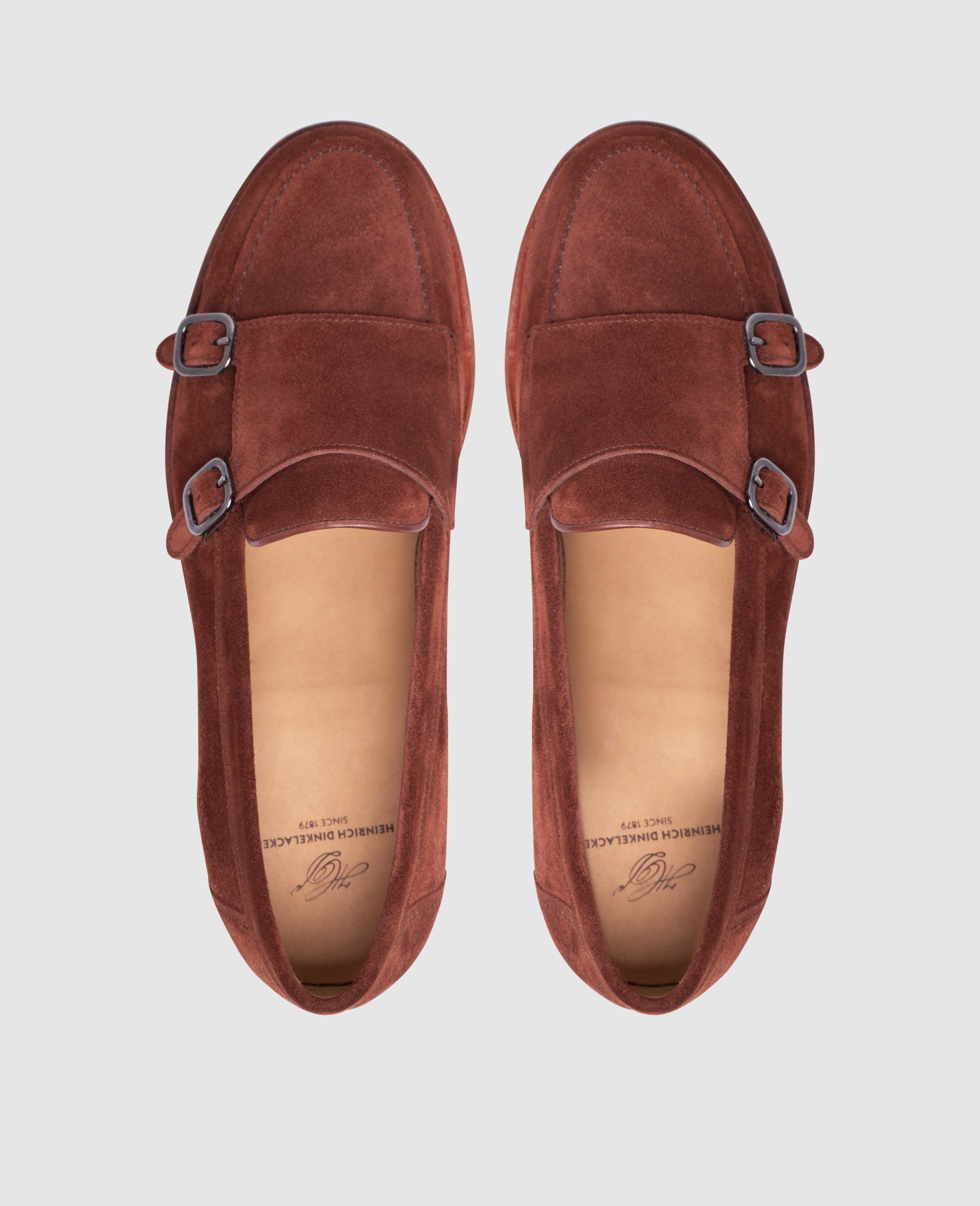 dinkelacker-wien-double-monk-v-rotbraun-kalbsvelours-schnallenschuh image 6
