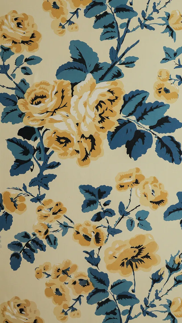 hembus-tapete-1290-i-tiroler-rosen-papiertapete-braun-blau image 1