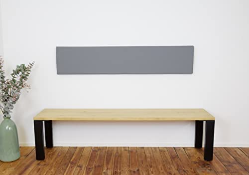 lycce-wandkissen-xxl-150cm-x-30cm-kunstleder-grau-mit-montage-set image 5