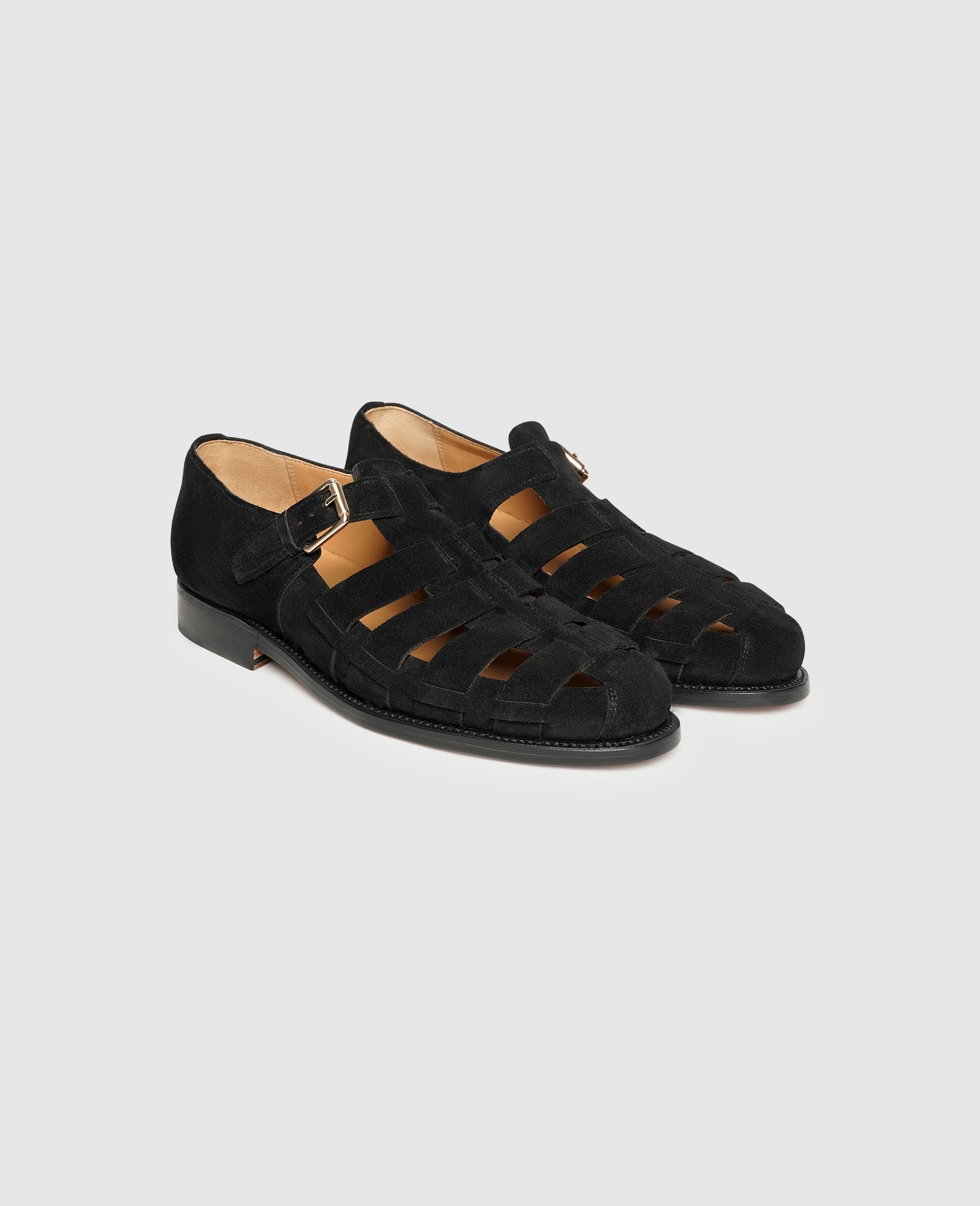 dinkelacker-london-fs-v-sandale-herren-schwarz-kalbsvelours image 2