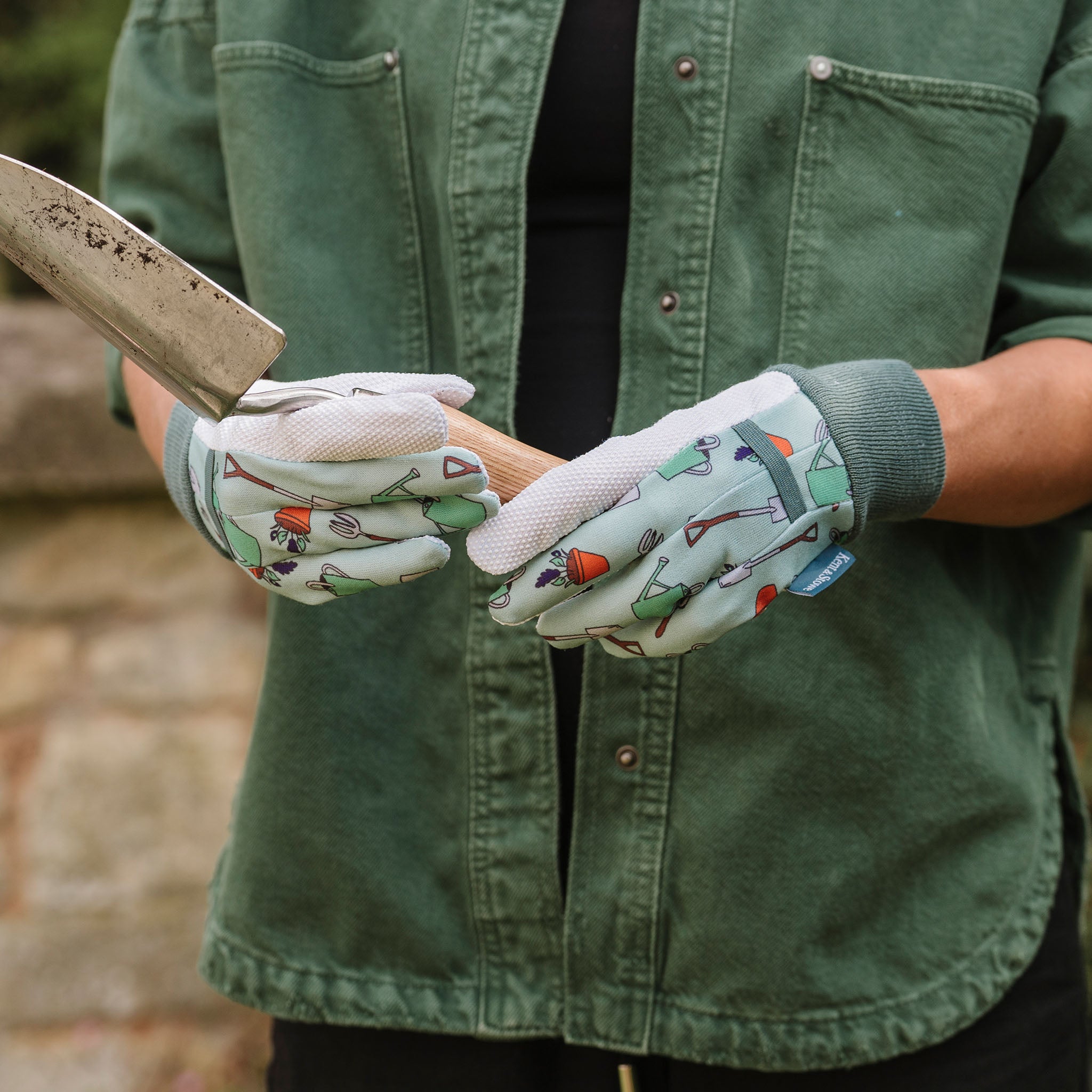 kent-stowe-garden-icons-baumwoll-handschuhe-small-mit-grip-punkten image 3