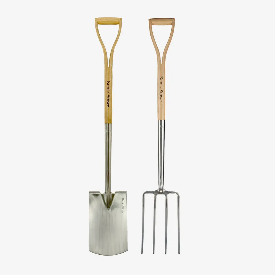 kent-stowe-edelstahl-grabespaten-grabegabel-set image 1