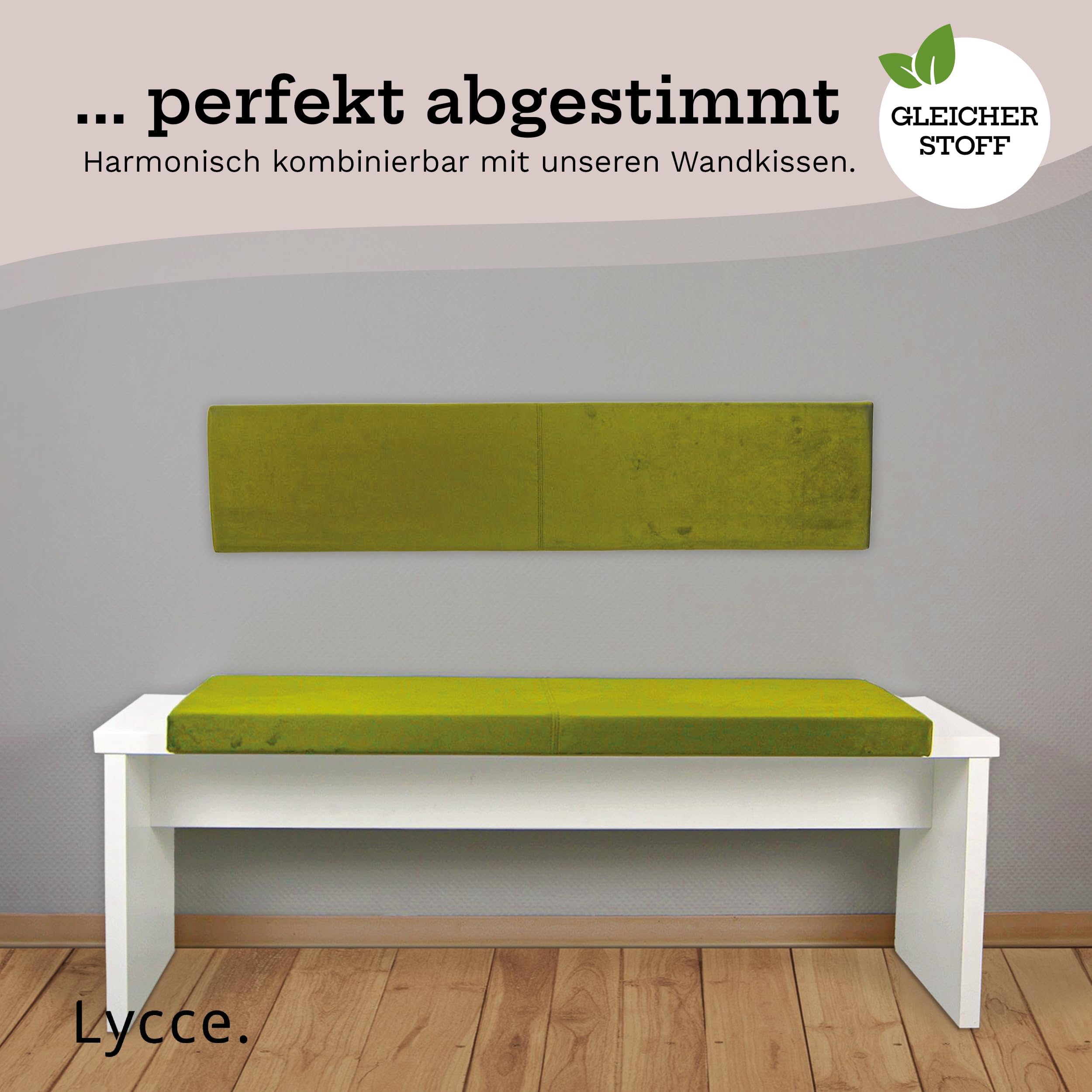lycce-bankauflage-klemmkissen-1-leiste-2-sitzer-samt-oliv-115x38x6-cm image 7