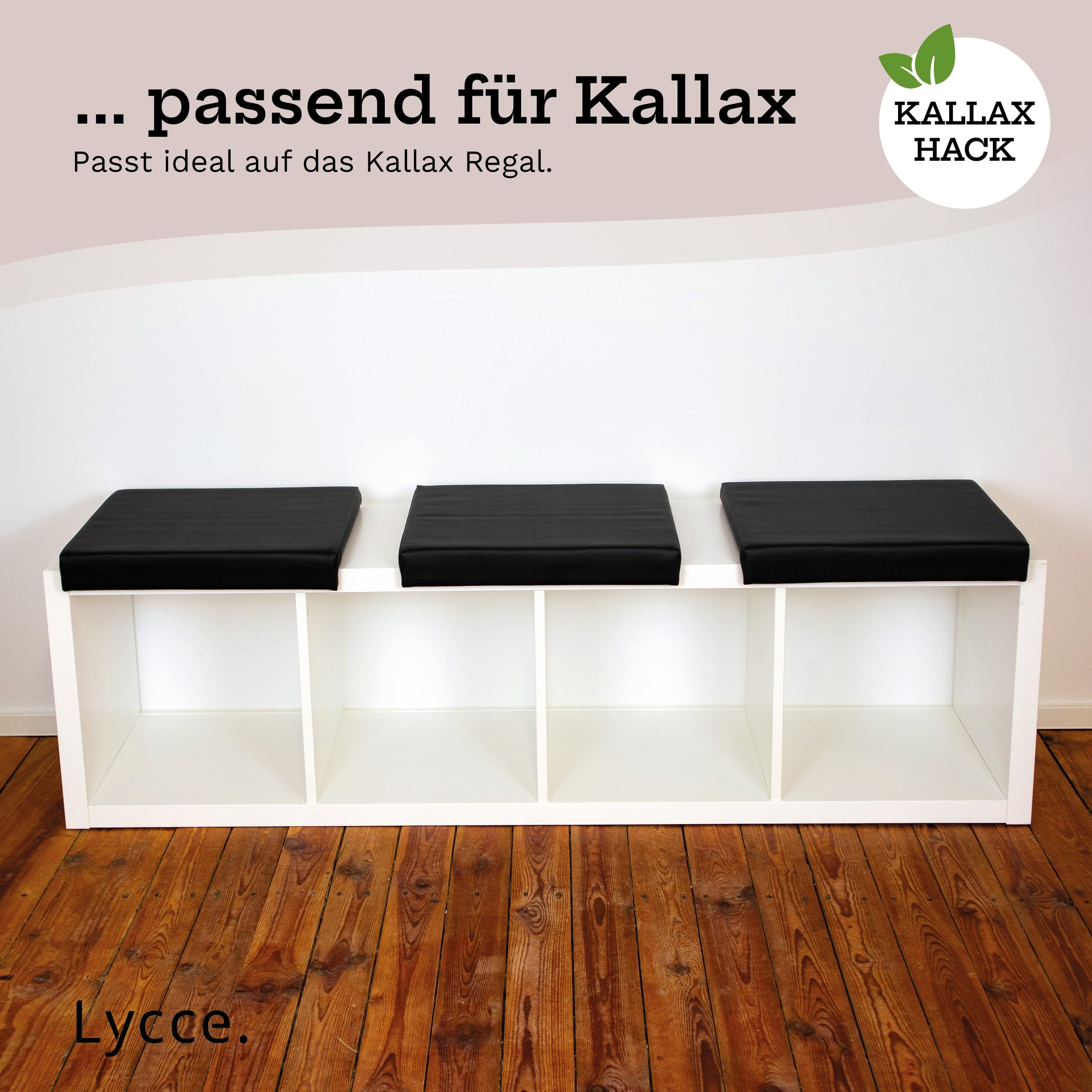 lycce-animal-design-klemmkissen-sitzbank-kissen-kunstleder-40x35cm-h6cm-schwarz image 6