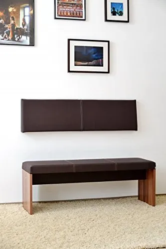 lycce-keilwandkissen-mit-montage-set-kunstleder-braun-115-x-30-cm image 1