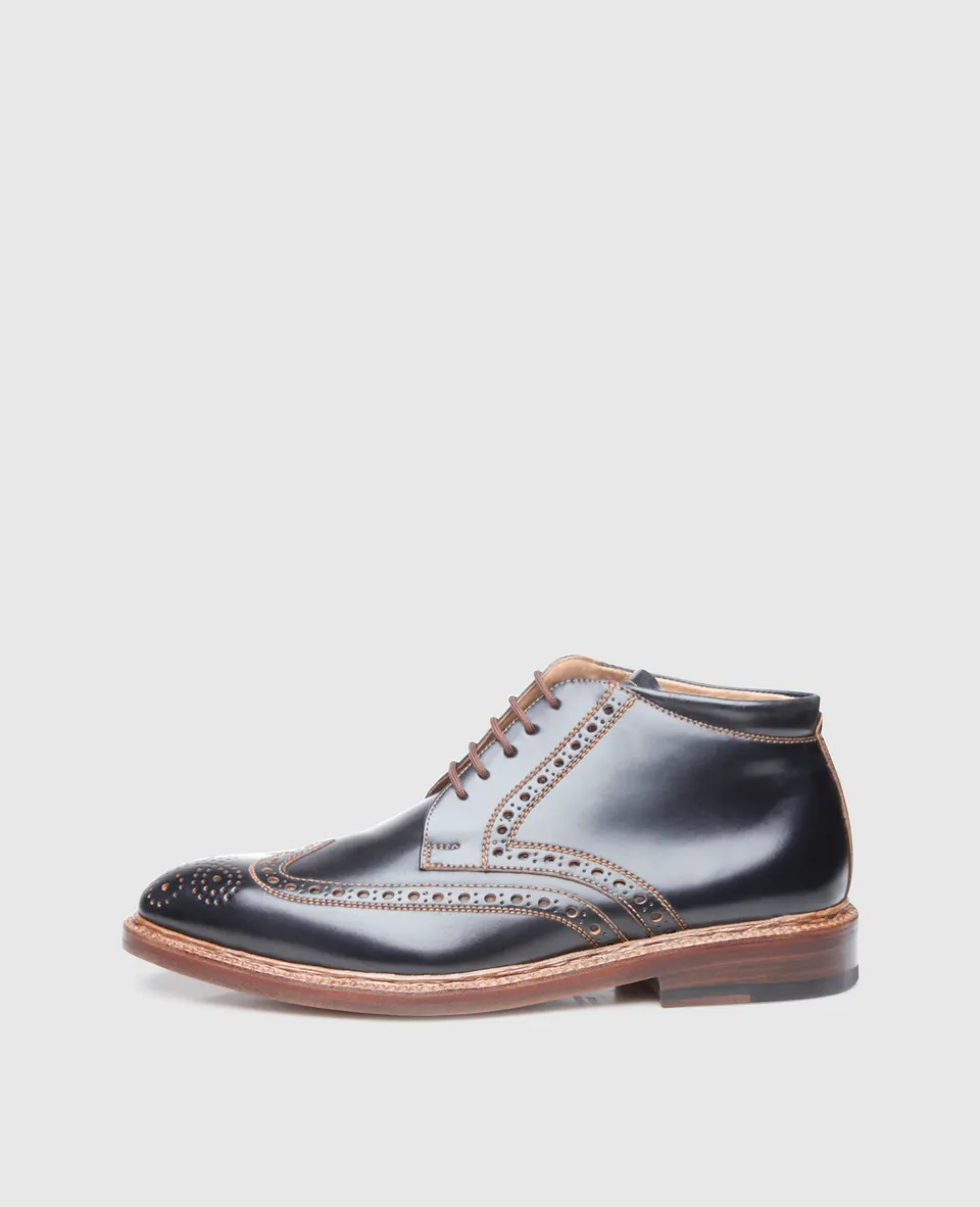 dinkelacker-luzern-full-brogue-derby-boot-schwarz-cordovan image 1