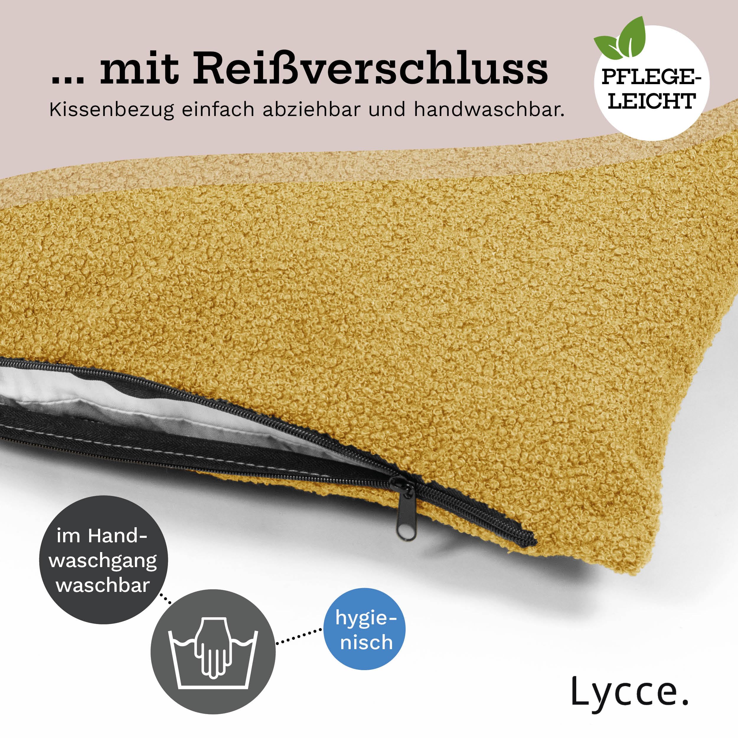 lycce-kissenh-lle-boucl-senf-mit-rei-verschluss image 5