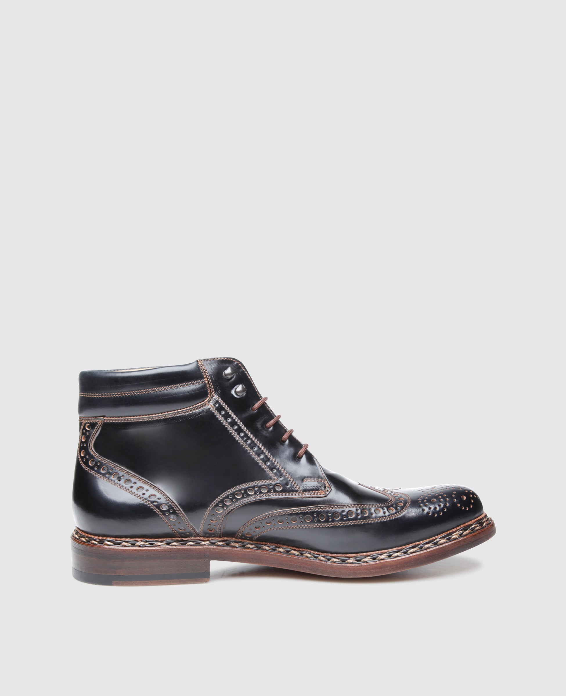 dinkelacker-buda-full-brogue-stiefel-c-schwarz-shell-cordovan image 4