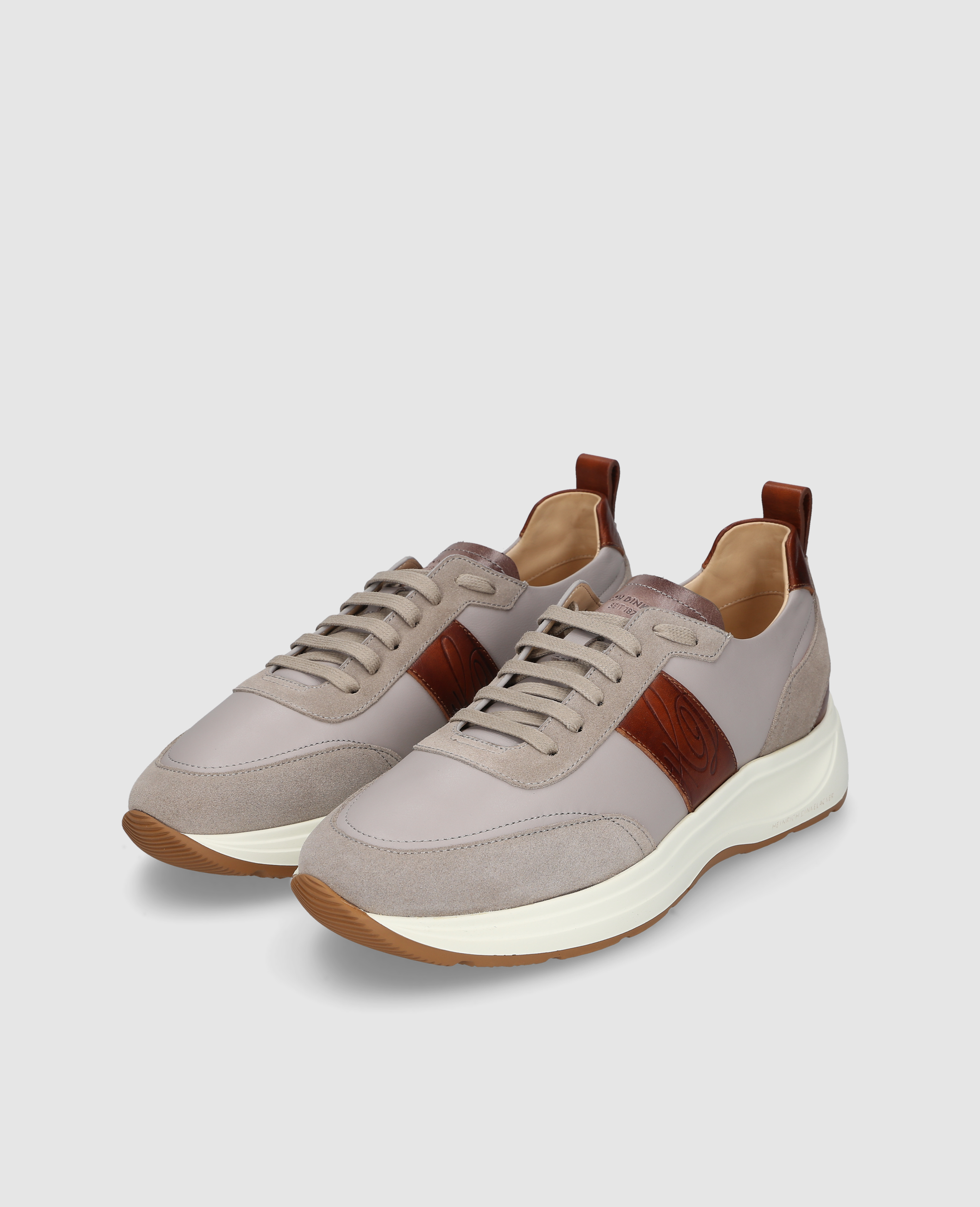 dinkelacker-toronto-sneaker-cl-sneaker-grau-braun-vachetta image 2
