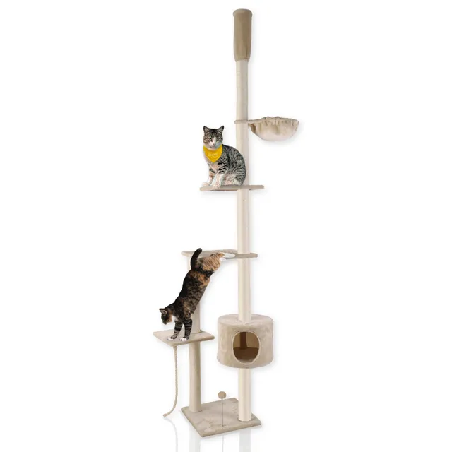 lycce-katzenbaum-tower-deckenhoch-230-260-cm-sisal-pl-sch-beige image 1