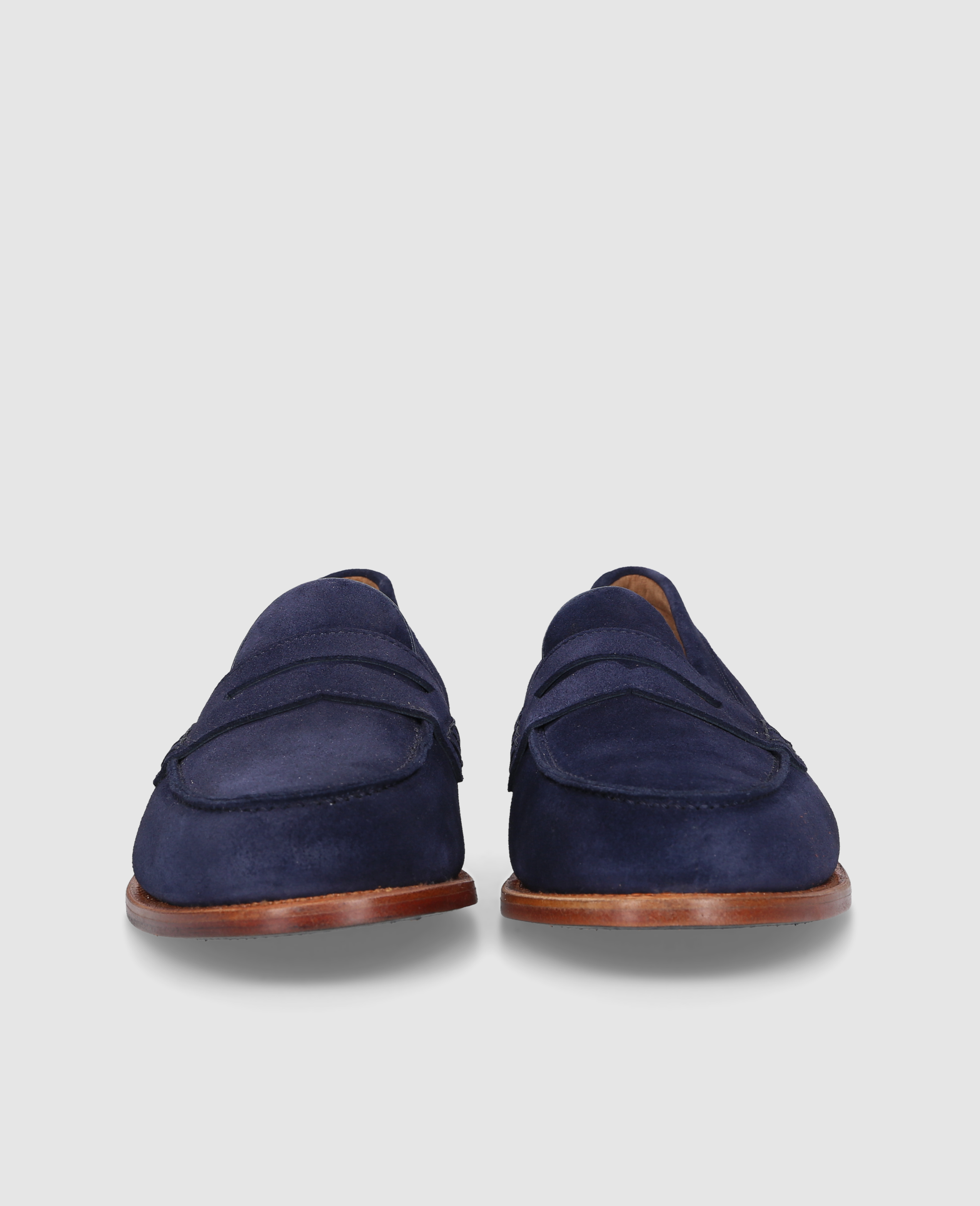 dinkelacker-wien-penny-v-slipper-blau-velours-memory-foam image 5
