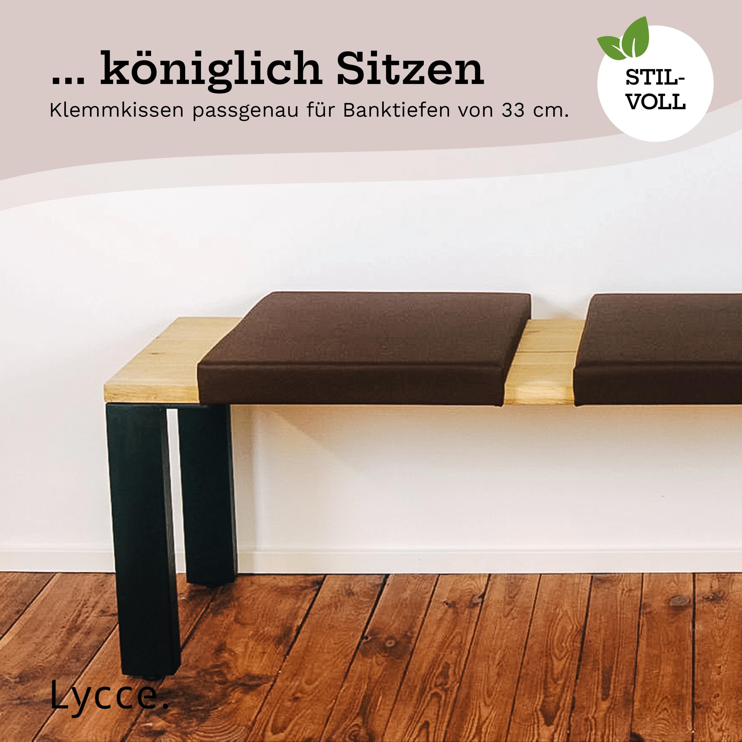 lycce-bankauflage-klemmkissen-2-leisten-kunstleder-braun-banktiefe-33-cm image 5