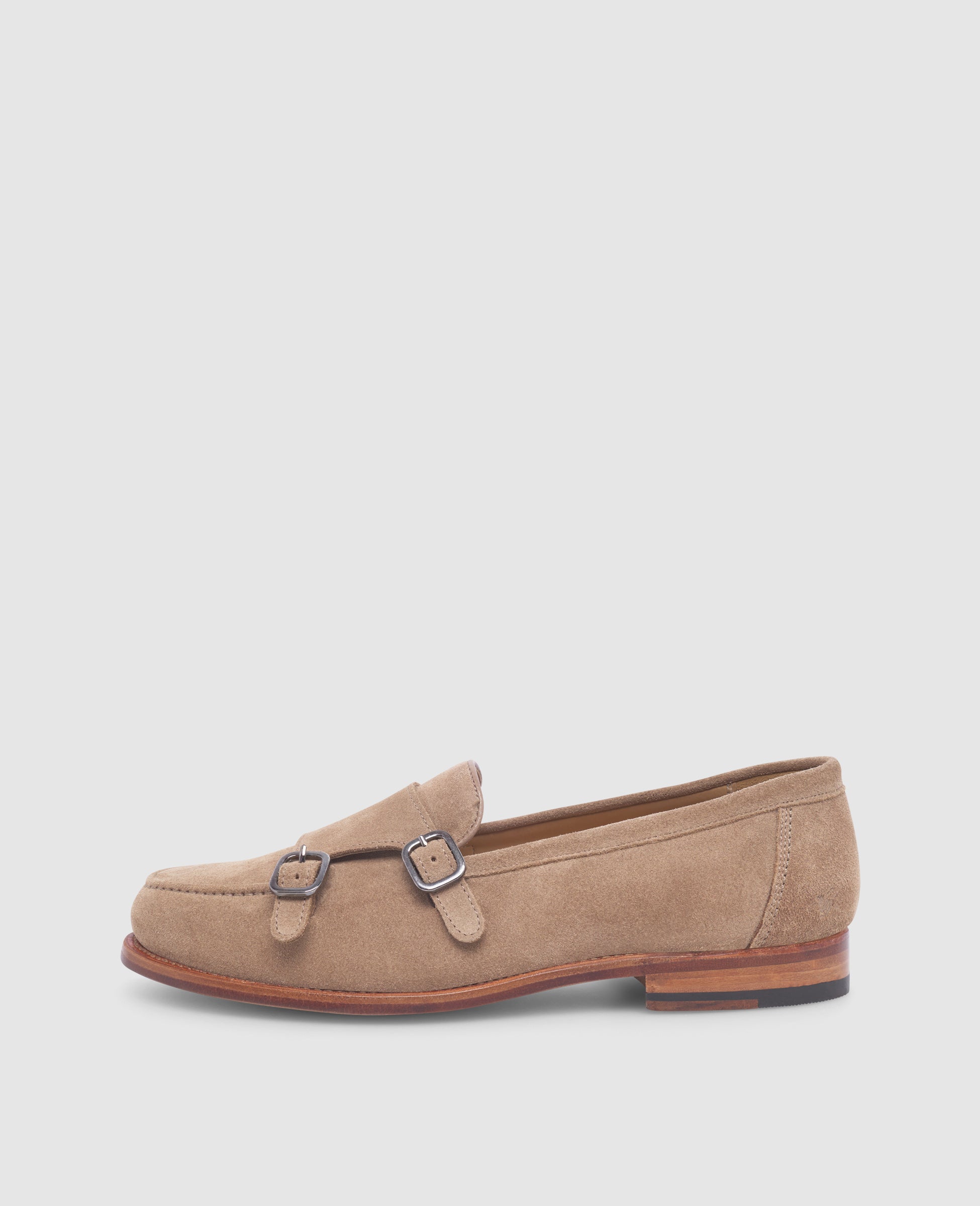 dinkelacker-wien-double-monk-v-beige-kalbsvelours-schnalle image 1