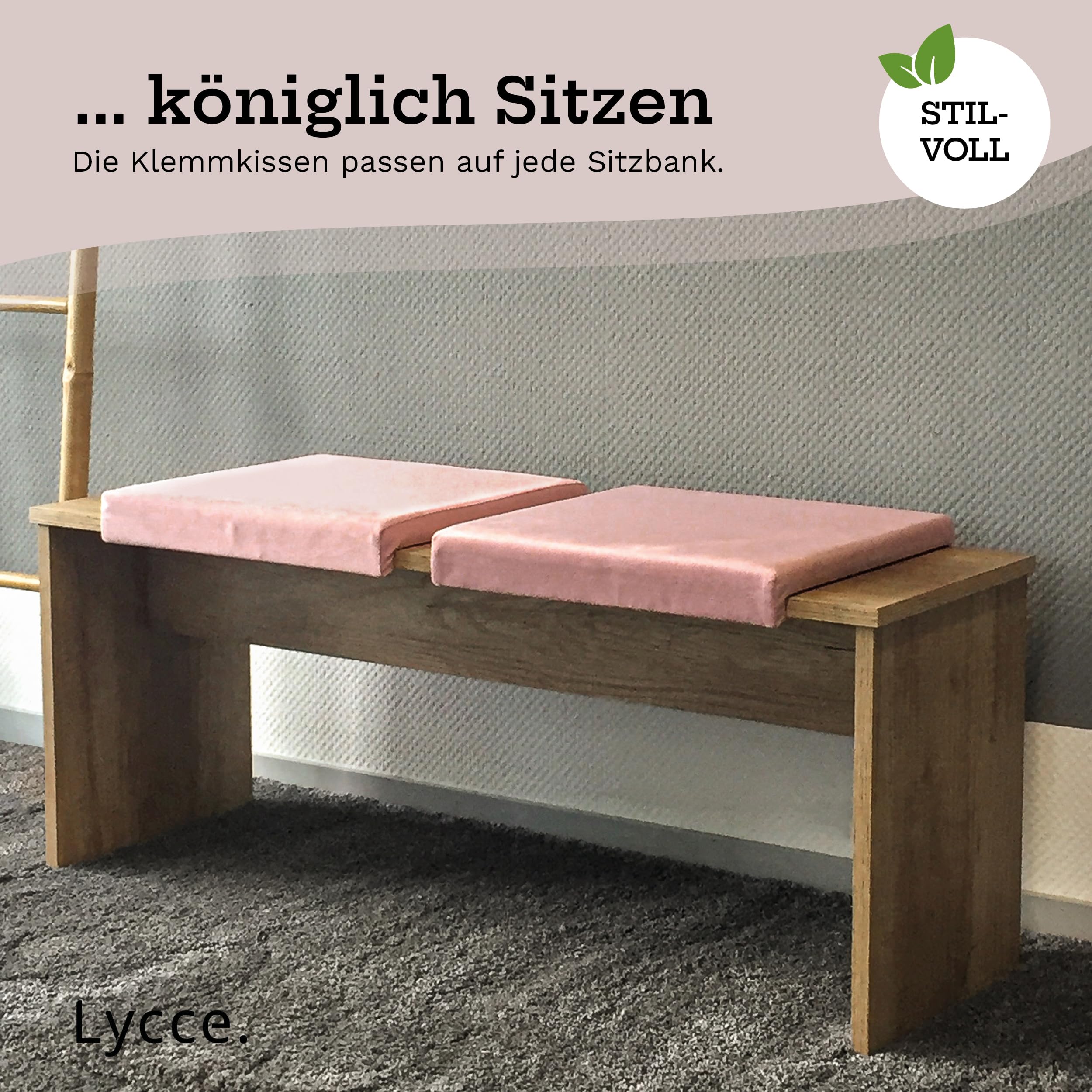 lycce-bankauflage-klemmkissen-1-leiste-velours-rosa-40x38x6-cm image 5