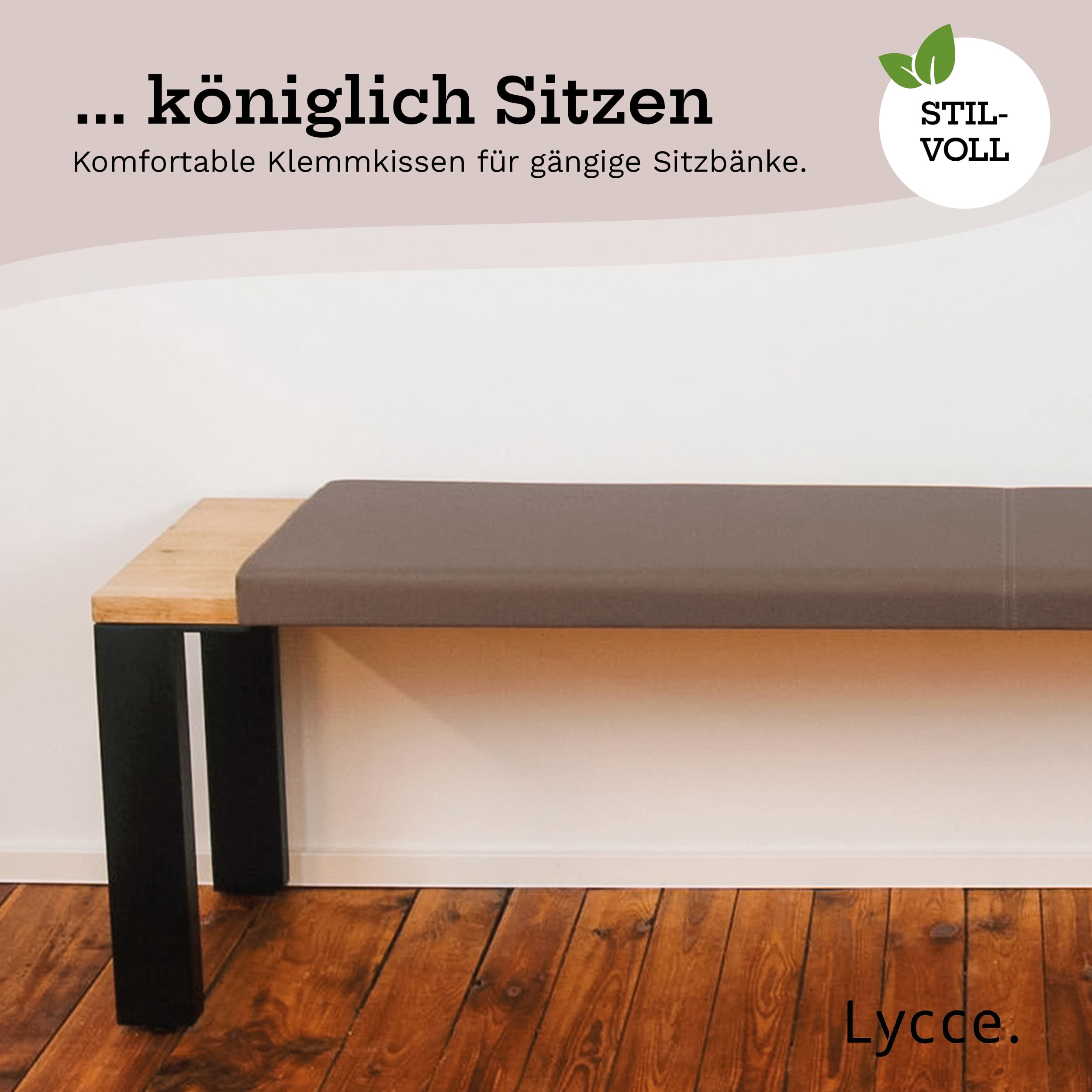 lycce-bankauflage-klemmkissen-1-leiste-xxl-3-sitzer-kunstleder-taupe image 5