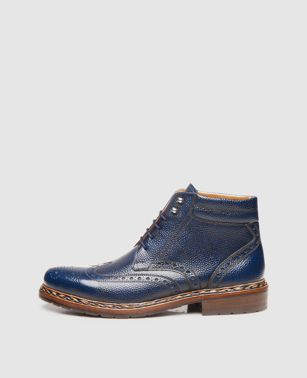 dinkelacker-buda-full-brogue-boot-blue-art-grain-kalbsleder image 1