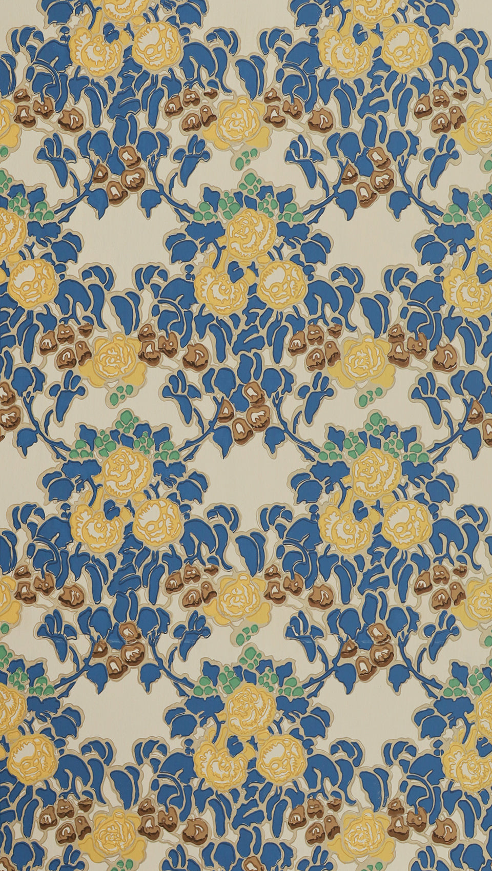 hembus-tapete-504-a-kachelornament-blau-gelb-papiertapete image 1