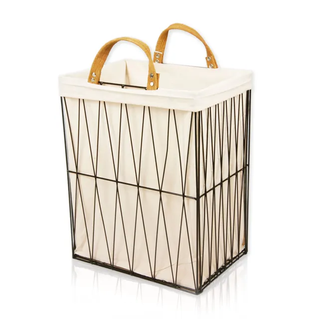 lycce-w-schesammler-w-schekorb-schmal-metall-schwarz-35-l-35x25x46-cm image 1
