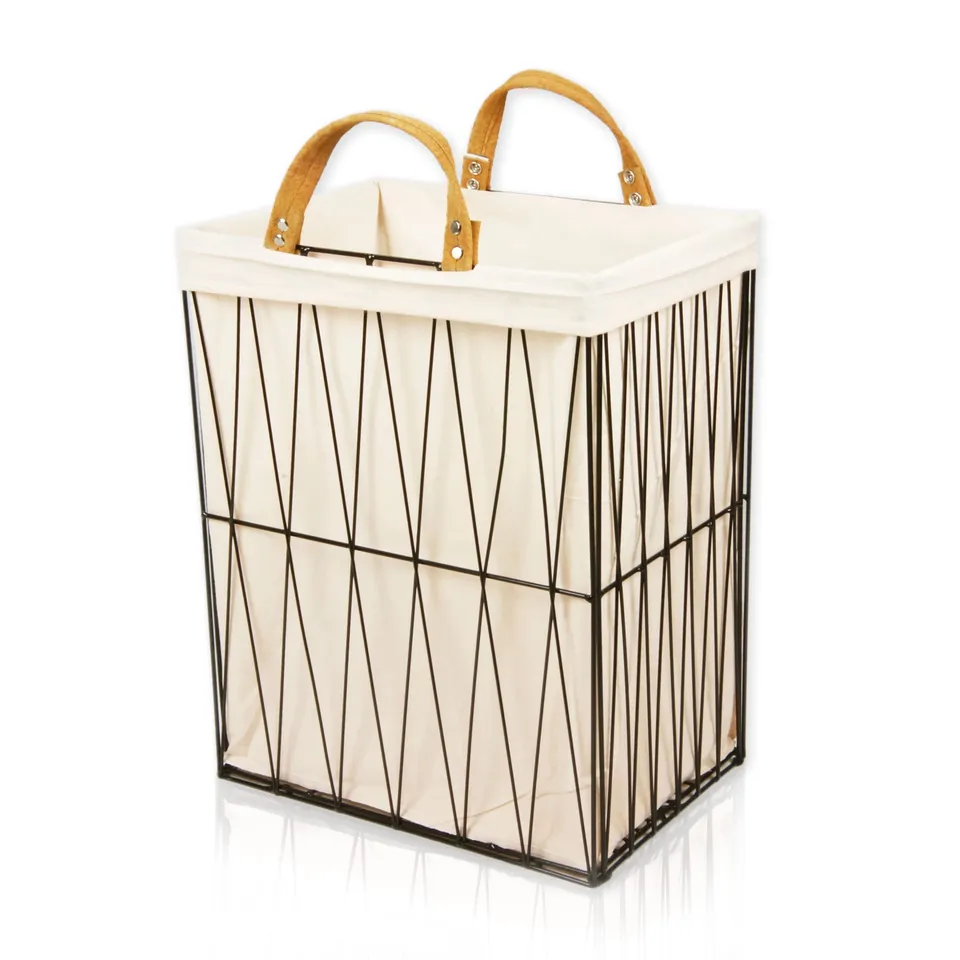 lycce-w-schesammler-w-schekorb-schmal-metall-schwarz-35-l-35x25x46-cm image 1