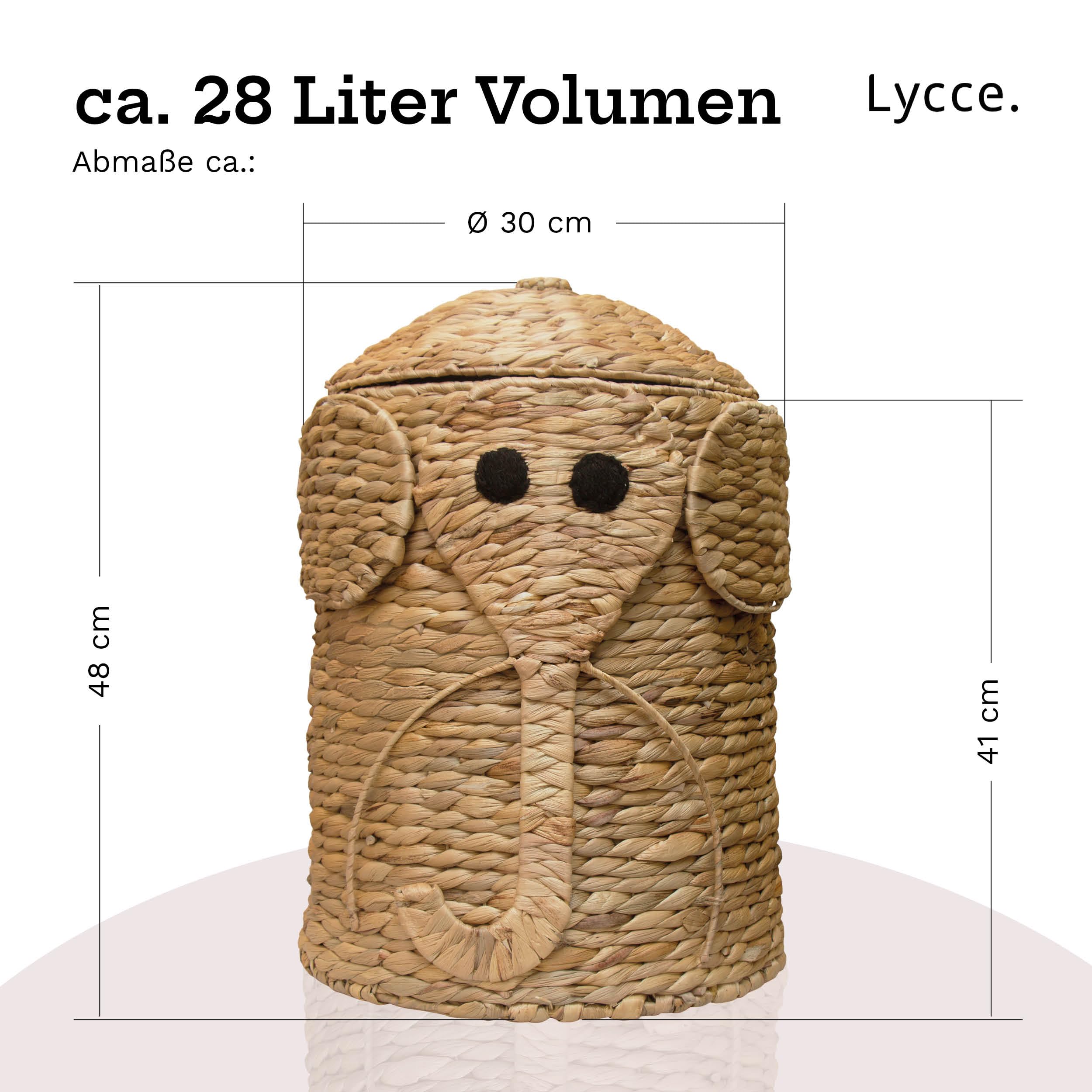 lycce-w-schekorb-mit-deckel-28l-elefant-wasserhyazinthe-natur-d30xh41-cm image 3