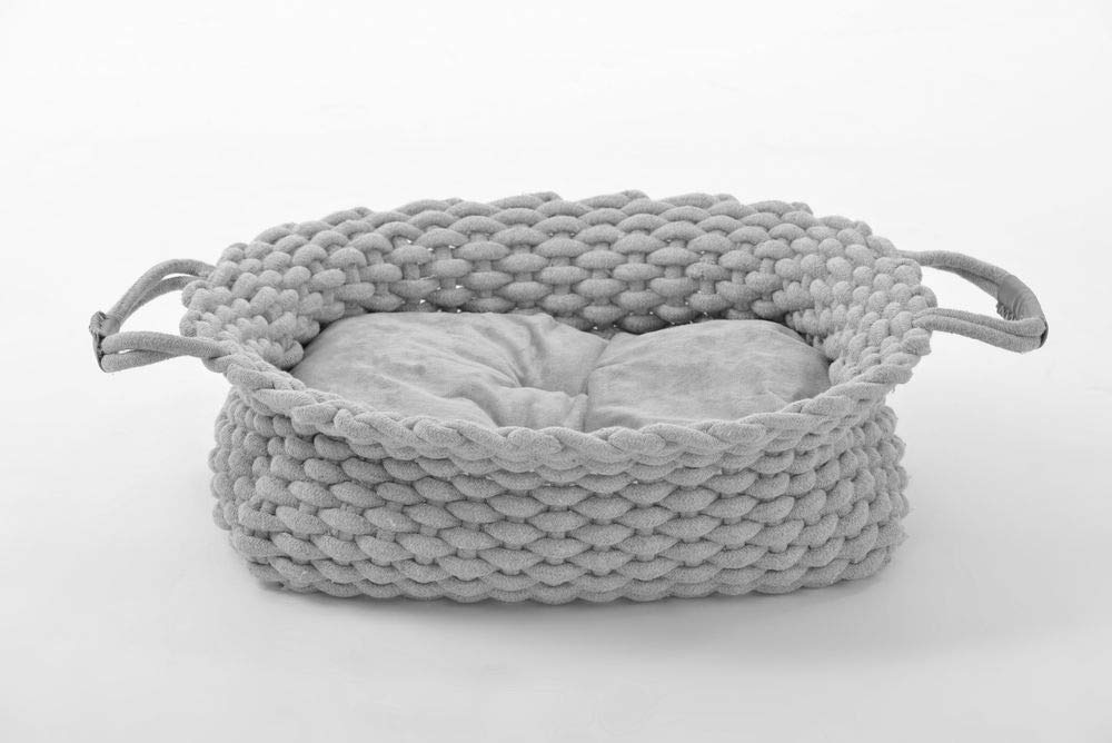 lycce-hundebett-knit-baumwollstoff-geflochten-grau-gr-e-1 image 2