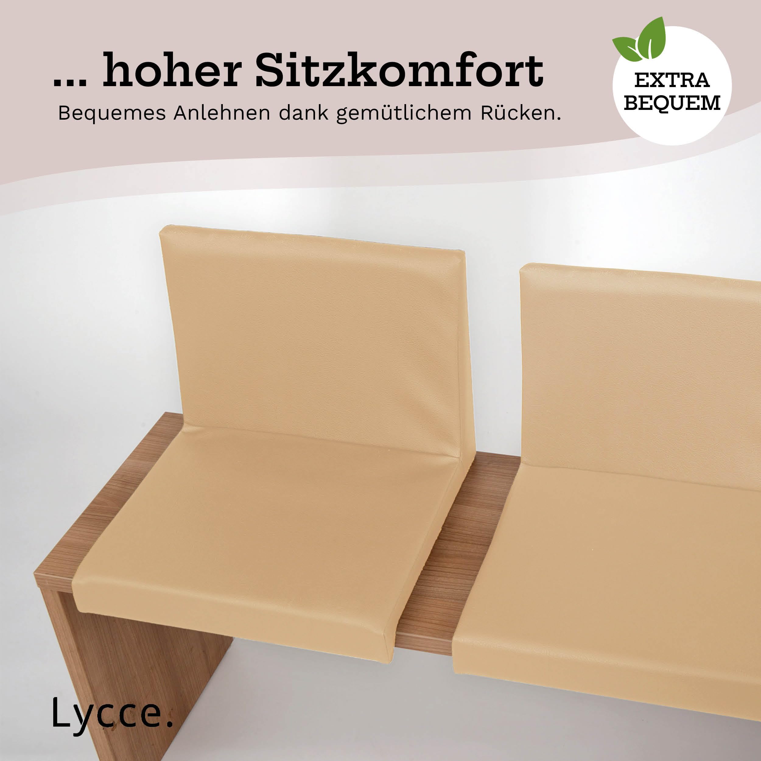 lycce-bankauflage-klemmkissen-1-leiste-mit-r-ckenkissen-kunstleder-beige image 7