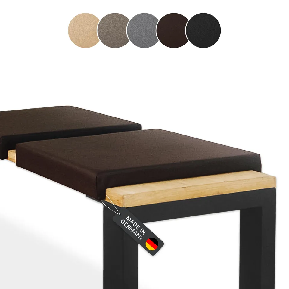 lycce-bankauflage-klemmkissen-2-leisten-kunstleder-braun-37-cm image 1