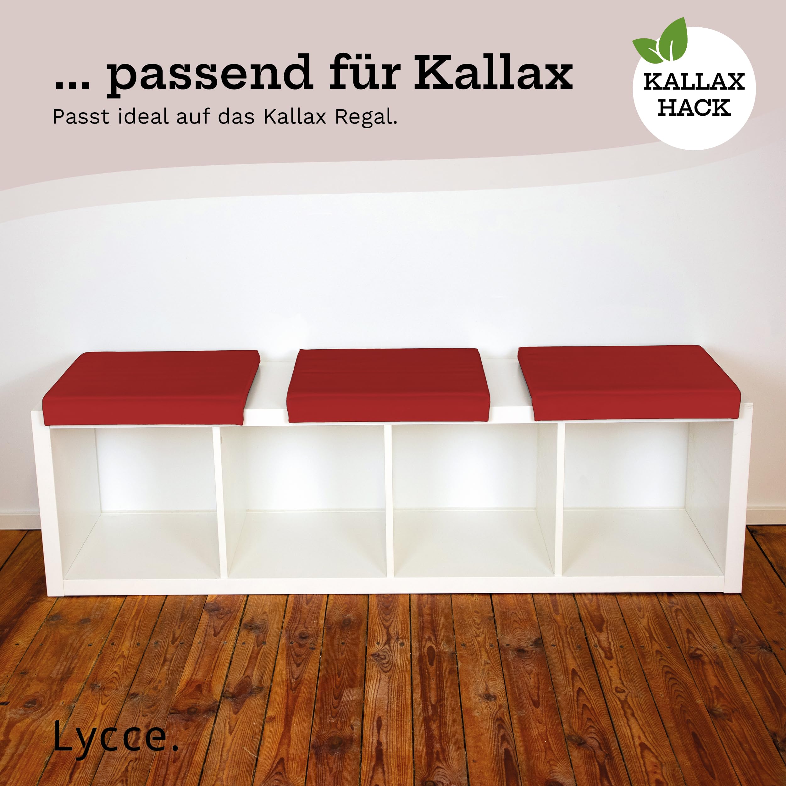 lycce-bankauflage-klemmkissen-1-leiste-kunstleder-rot-40x38x6-cm image 6