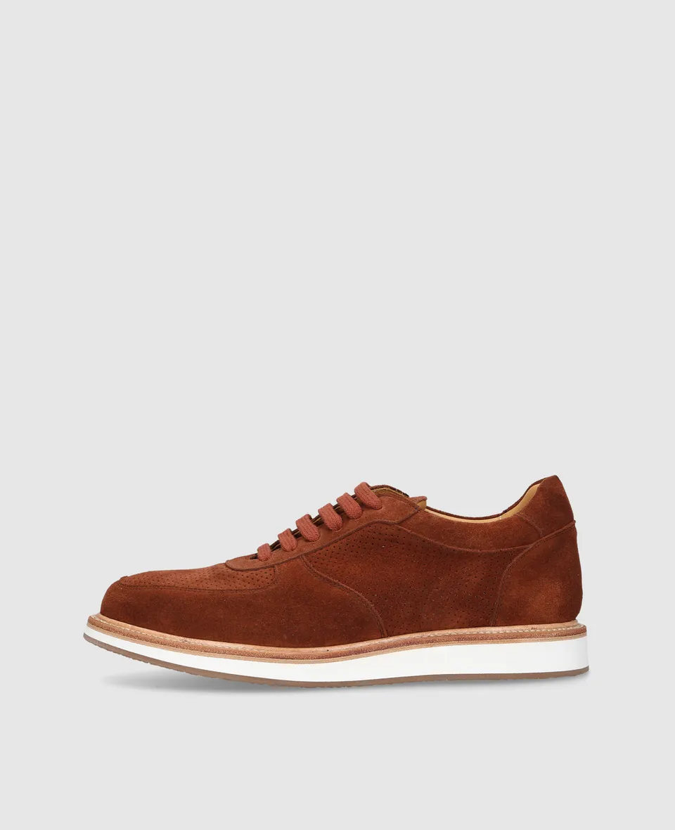 dinkelacker-london-sneaker-v-sneaker-braun-aus-veloursleder image 1