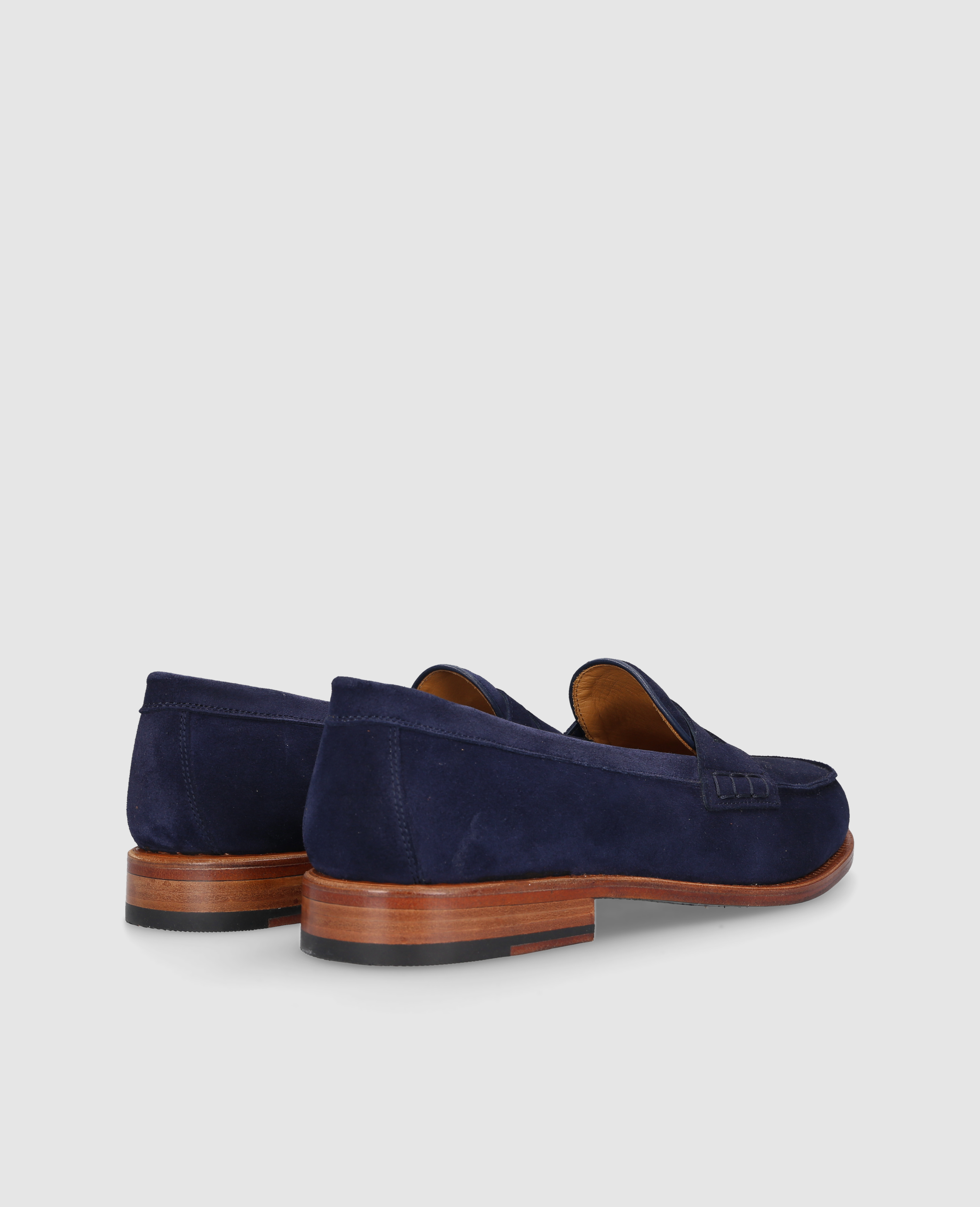 dinkelacker-wien-penny-v-slipper-blau-velours-memory-foam image 4
